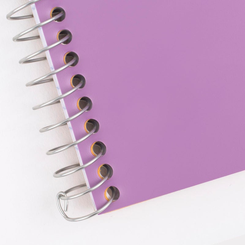 Five Star Spiral Notebook, 2 Subject, College Ruled, 9 1/2"" x 6"" 80 Sheets, Amethyst Purple (840029CF1-ECM) - Image 5